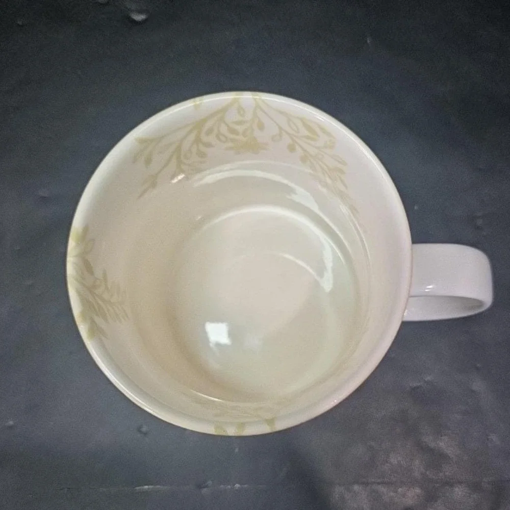 Starbucks Zen‎ Coffee Cup, Vintage Inspired Teal & Green Leaf Design, Drinkware